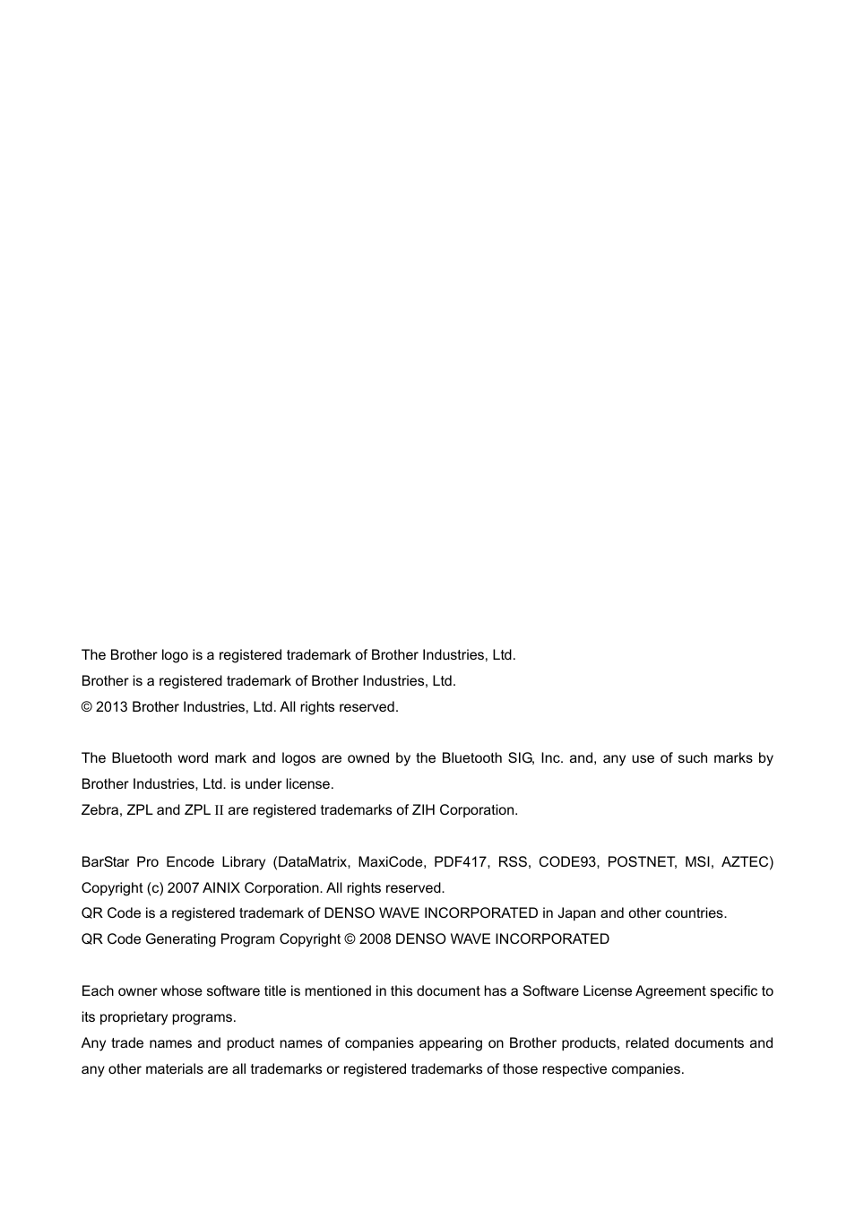 Brother RJ-4030 User Manual | Page 2 / 110