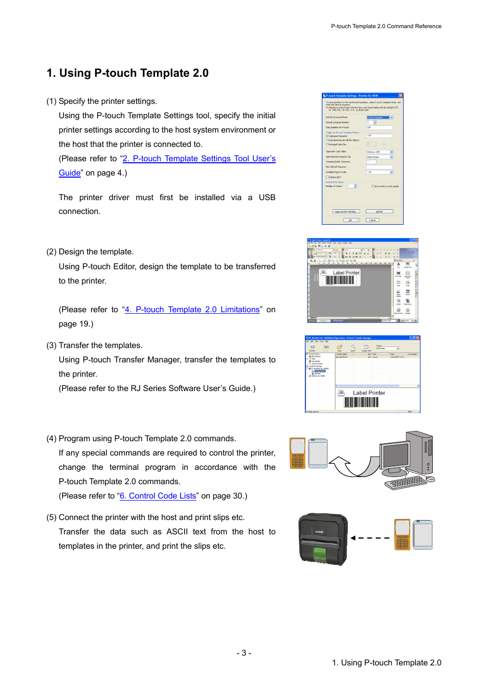 Using p-touch template 2.0 | Brother RJ-4030 User Manual | Page 9 / 110