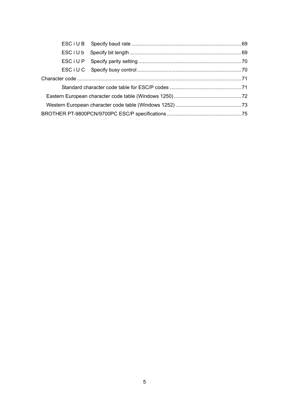 Brother PT-9700PC User Manual | Page 5 / 75