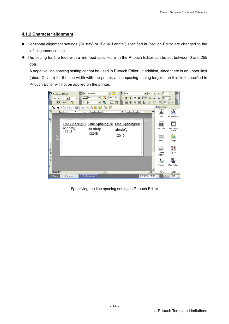 2 character alignment | Brother QL-720NW User Manual | Page 19 / 96