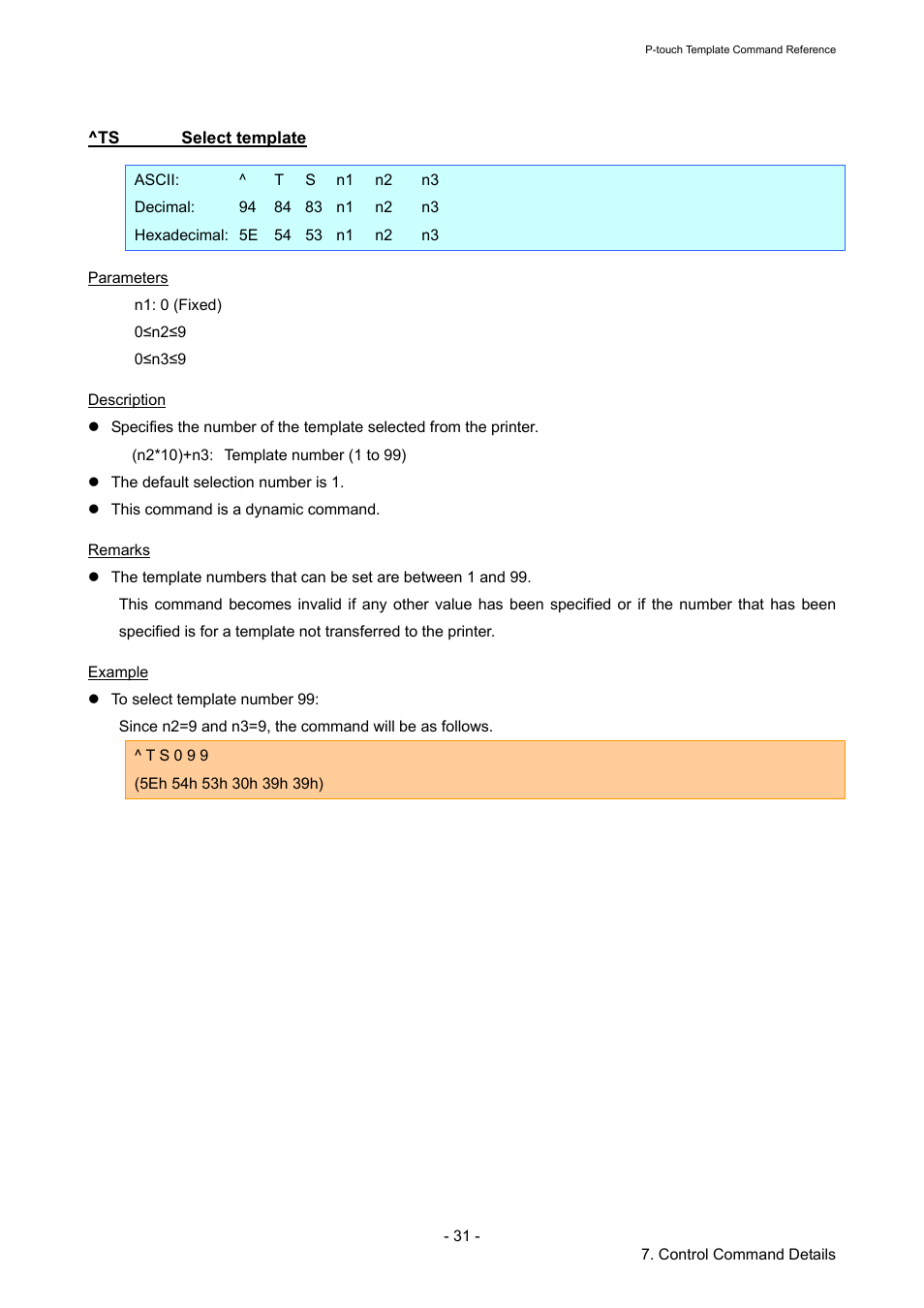Ts select template, Select template | Brother QL-720NW User Manual | Page 36 / 96