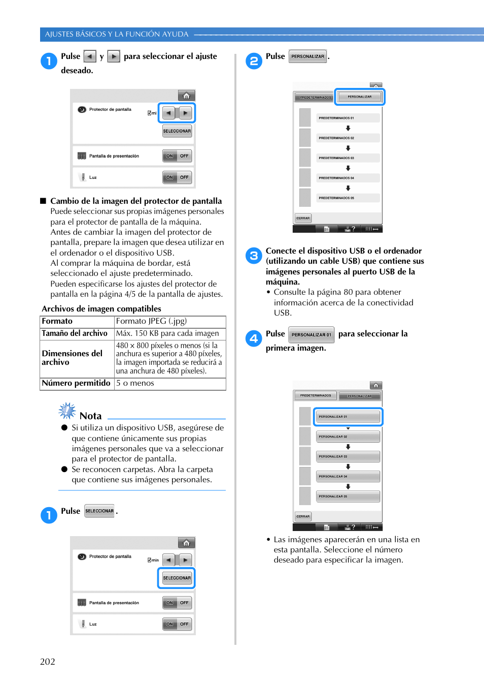 Nota | Brother PR655 User Manual | Page 204 / 280