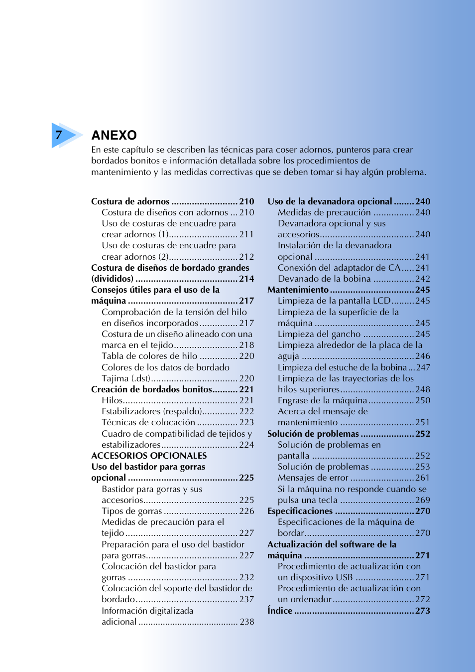 7anexo | Brother PR655 User Manual | Page 211 / 280