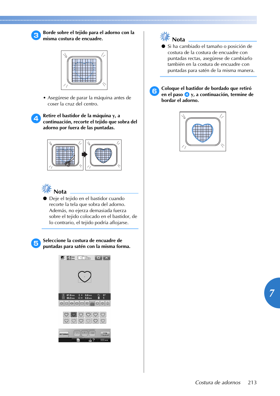 Nota | Brother PR655 User Manual | Page 215 / 280