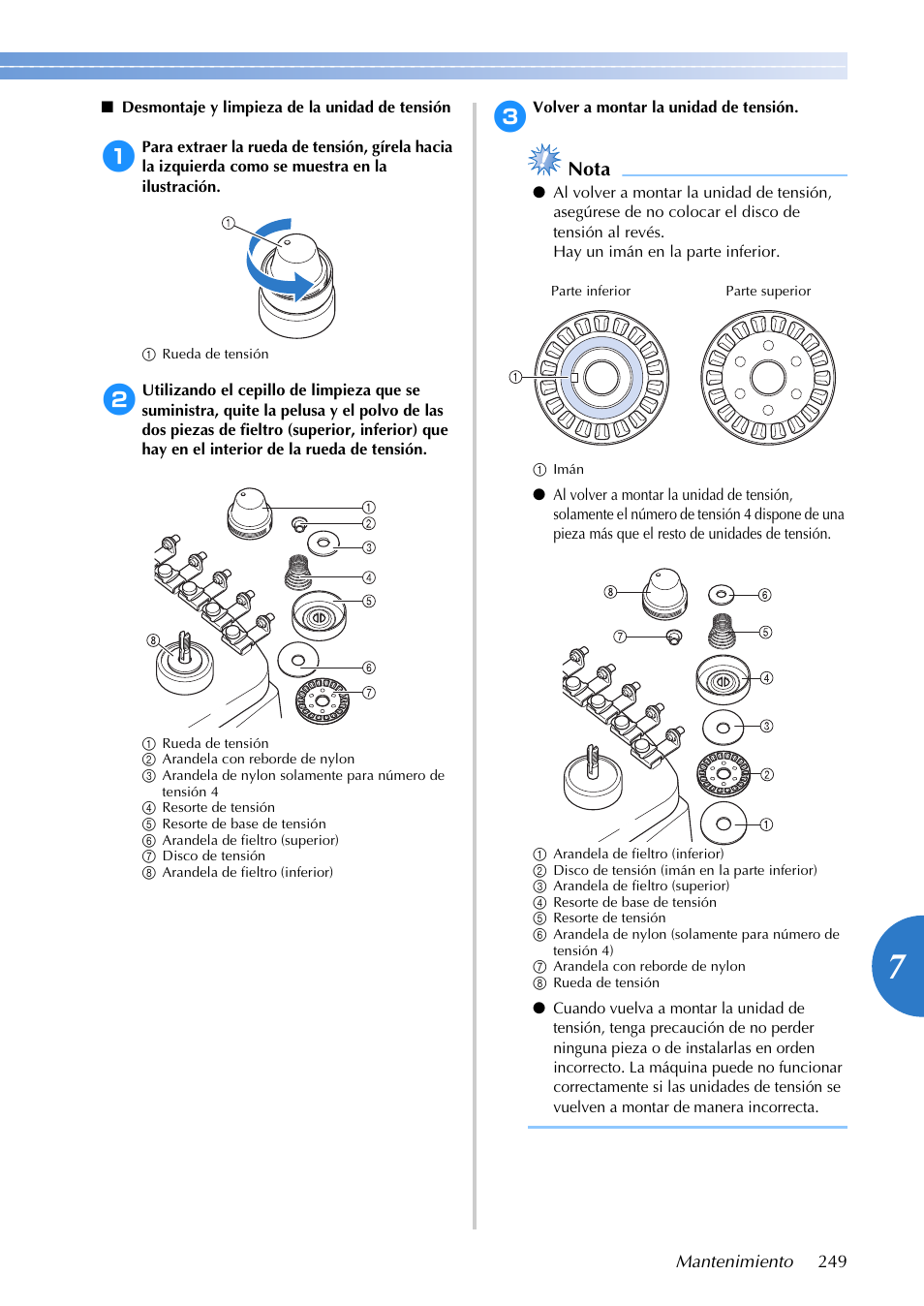 Nota | Brother PR655 User Manual | Page 251 / 280