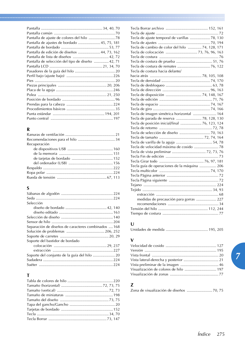 Brother PR655 User Manual | Page 277 / 280