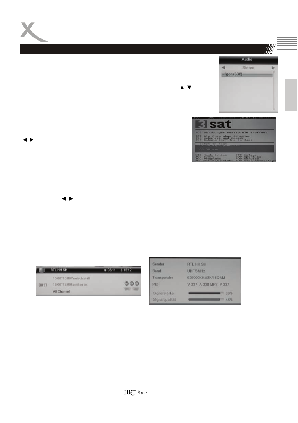 Tägliche bedienung | Xoro HRT 8300 User Manual | Page 17 / 162