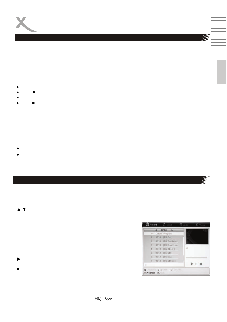 Rekorder | Xoro HRT 8300 User Manual | Page 21 / 162