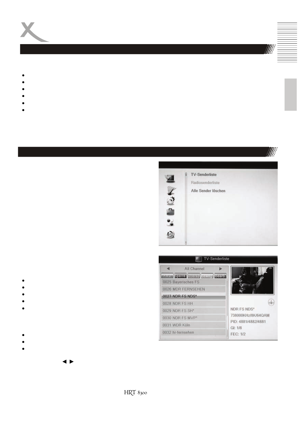 Einstellungen | Xoro HRT 8300 User Manual | Page 27 / 162