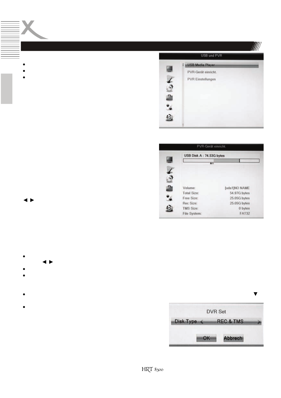 Einstellungen | Xoro HRT 8300 User Manual | Page 36 / 162