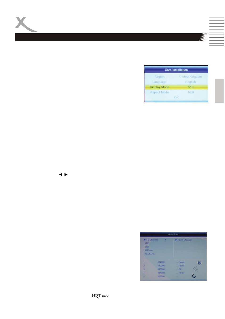 Initial installation | Xoro HRT 8300 User Manual | Page 55 / 162