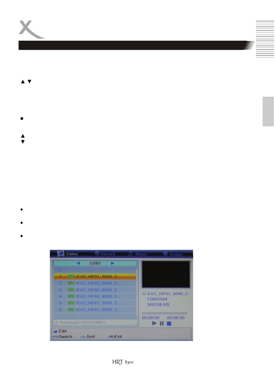 Usb media player | Xoro HRT 8300 User Manual | Page 65 / 162