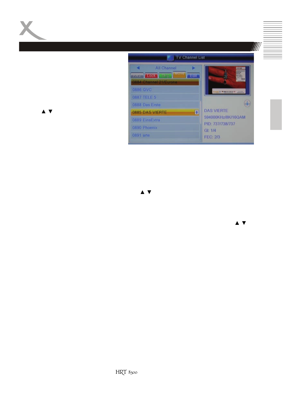 Settings | Xoro HRT 8300 User Manual | Page 69 / 162