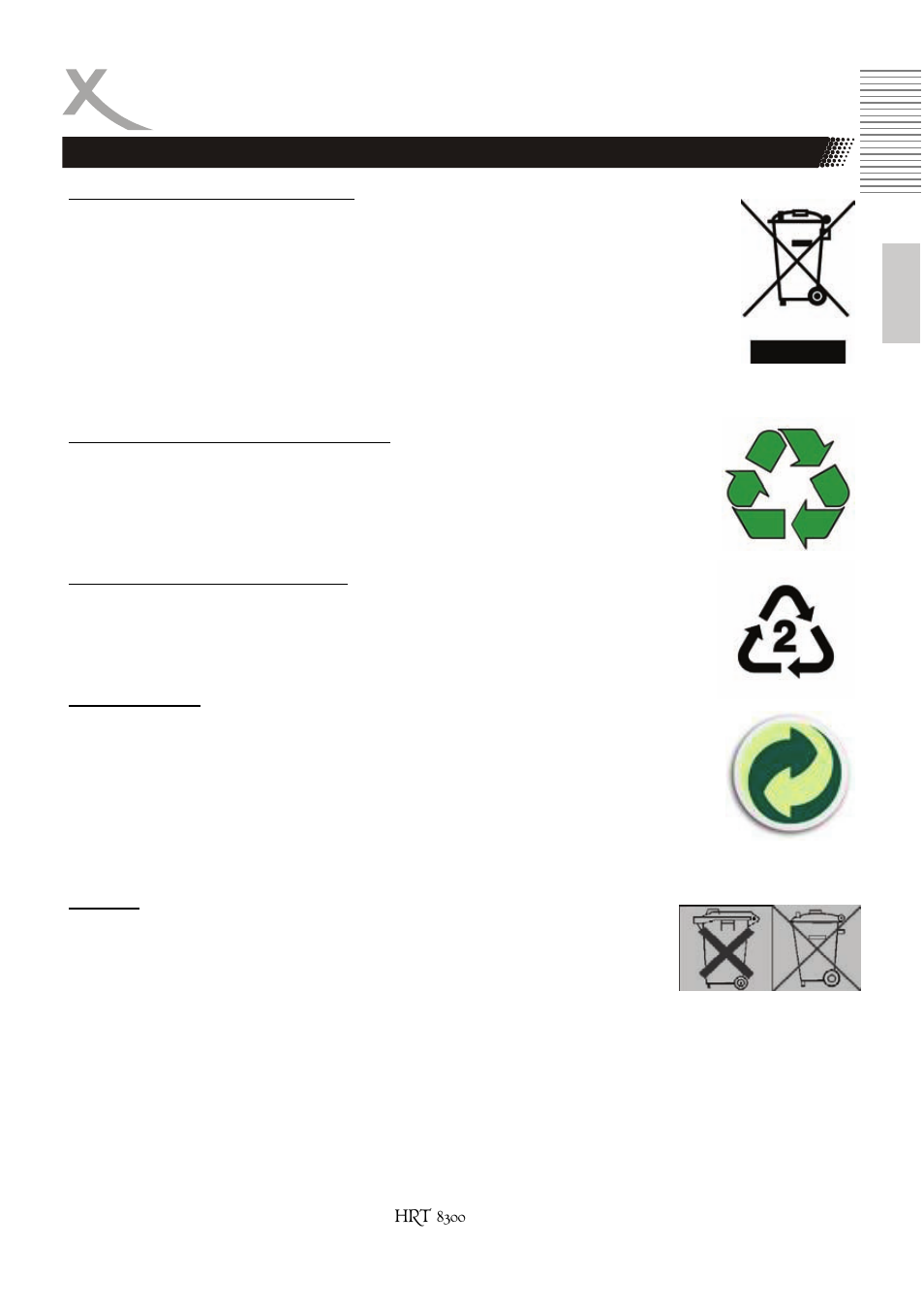 Recycling informationen | Xoro HRT 8300 User Manual | Page 7 / 162