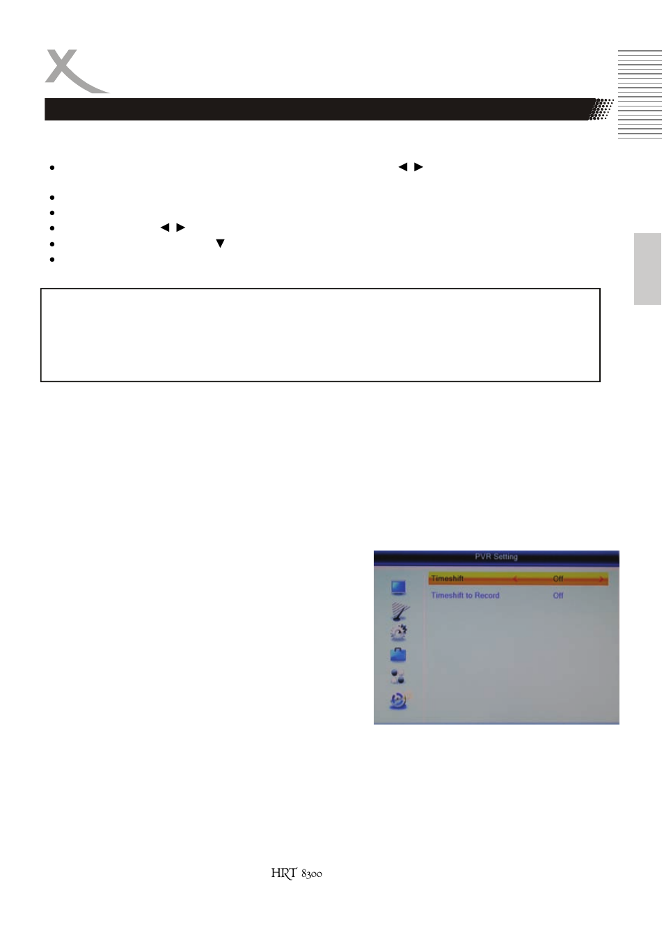 Settings | Xoro HRT 8300 User Manual | Page 77 / 162