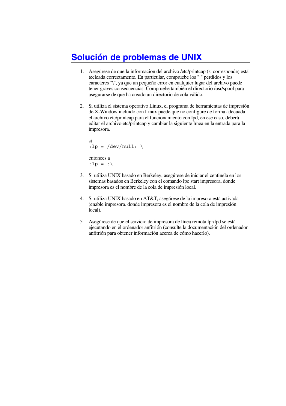 Solución de problemas de unix | Brother HL-1470N User Manual | Page 114 / 132