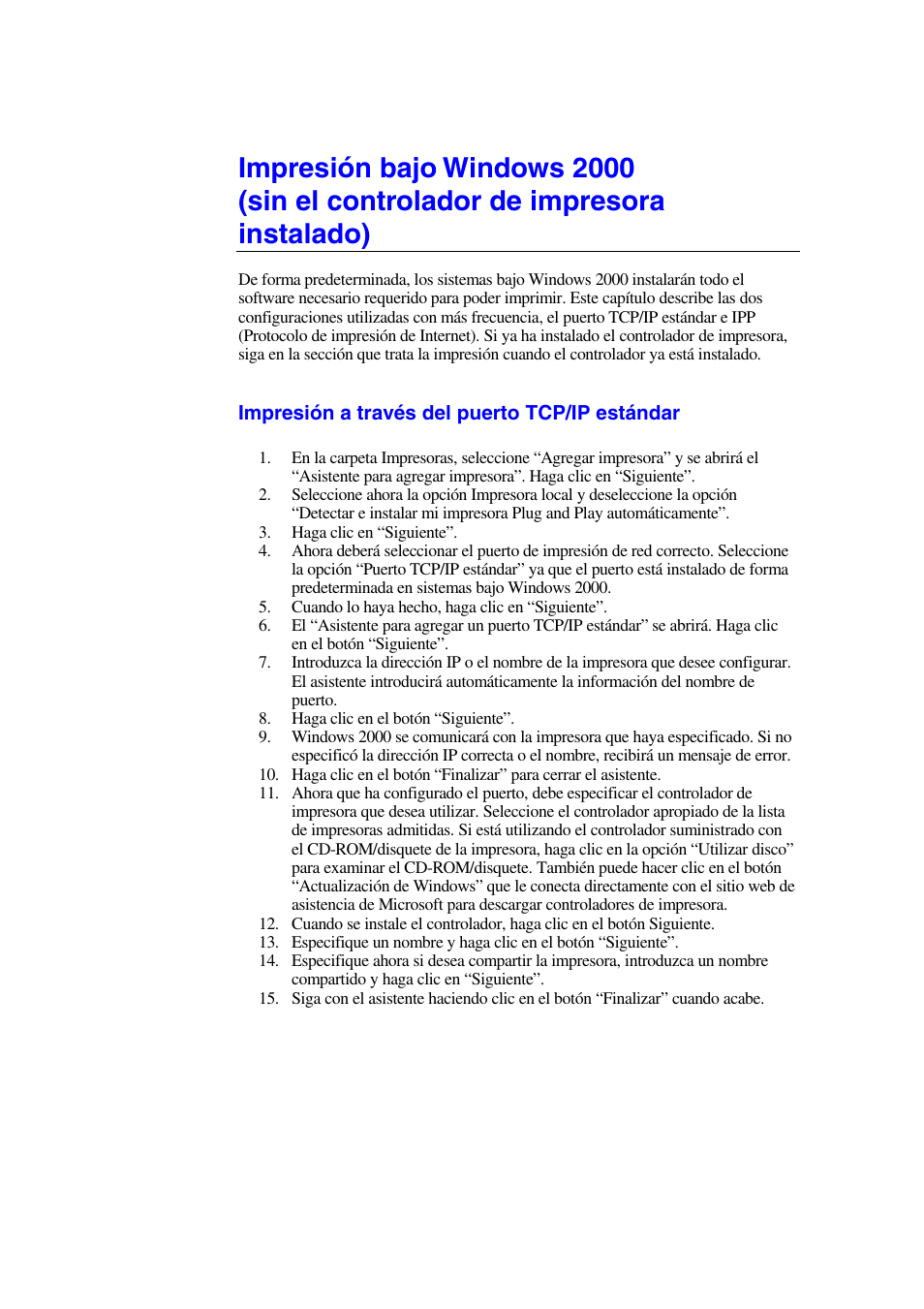 Impresión a través del puerto tcp/ip estándar | Brother HL-1470N User Manual | Page 28 / 132