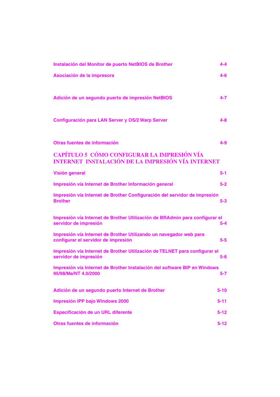 Brother HL-1470N User Manual | Page 6 / 132
