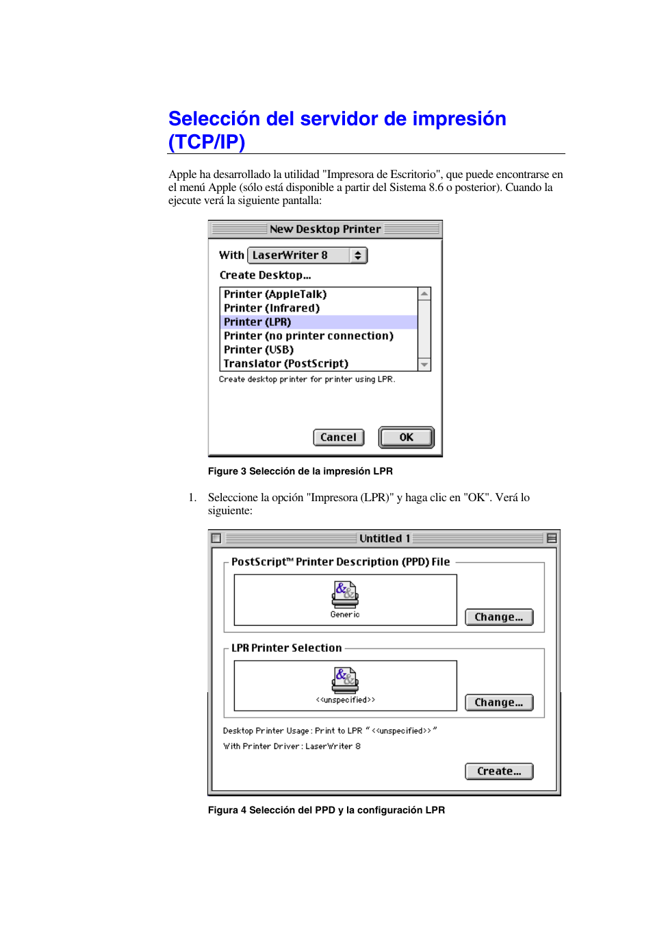 Selección del servidor de impresión (tcp/ip) | Brother HL-1470N User Manual | Page 85 / 132