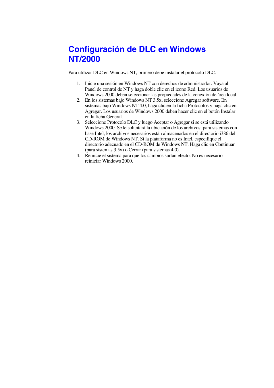 Configuración de dlc en windows nt/2000 | Brother HL-1470N User Manual | Page 89 / 132