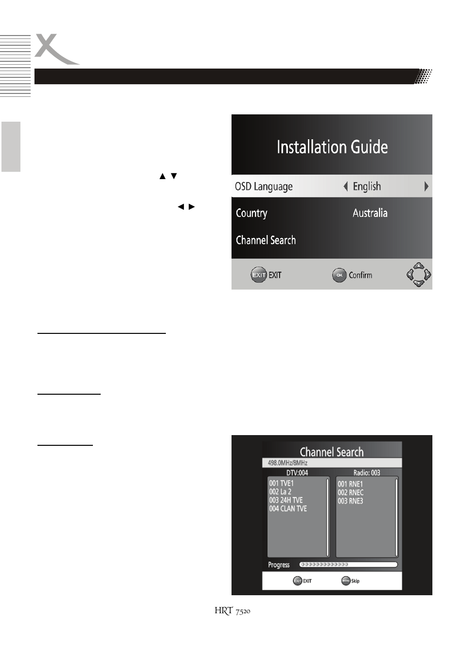 Erstinstallation | Xoro HRT 7520 User Manual | Page 14 / 152