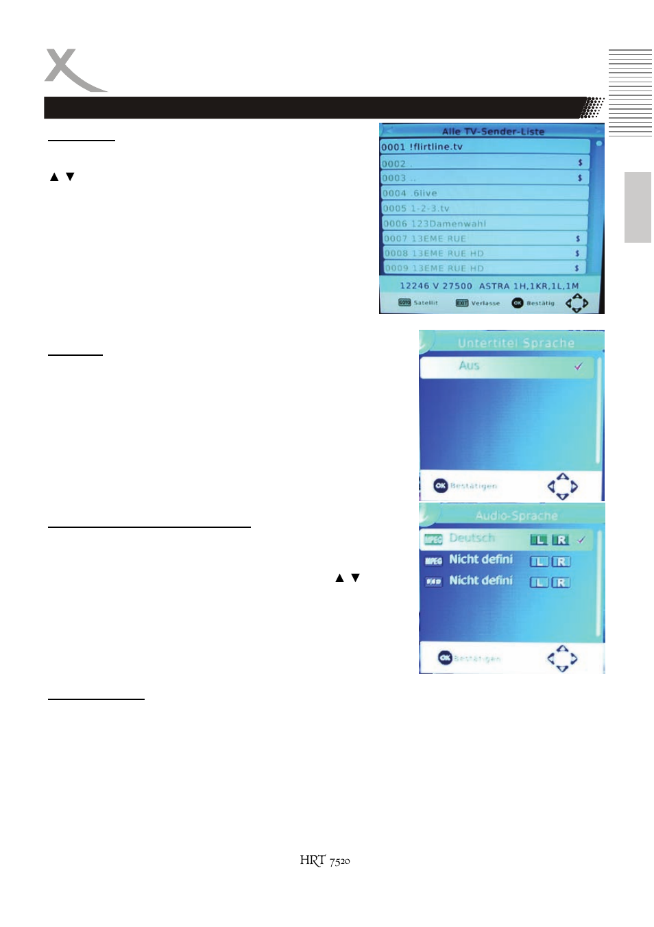 Funktionen | Xoro HRT 7520 User Manual | Page 15 / 152