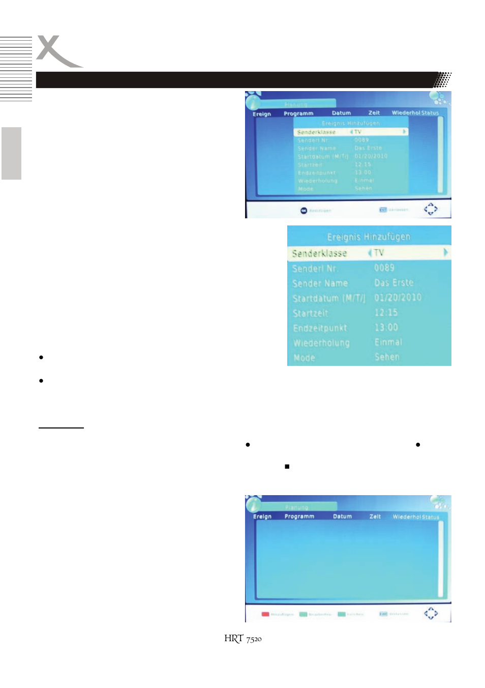Rekorder | Xoro HRT 7520 User Manual | Page 18 / 152