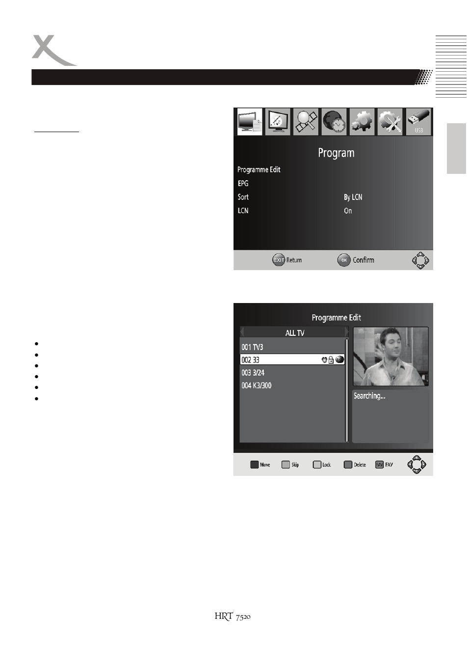 Einstellungen | Xoro HRT 7520 User Manual | Page 27 / 152