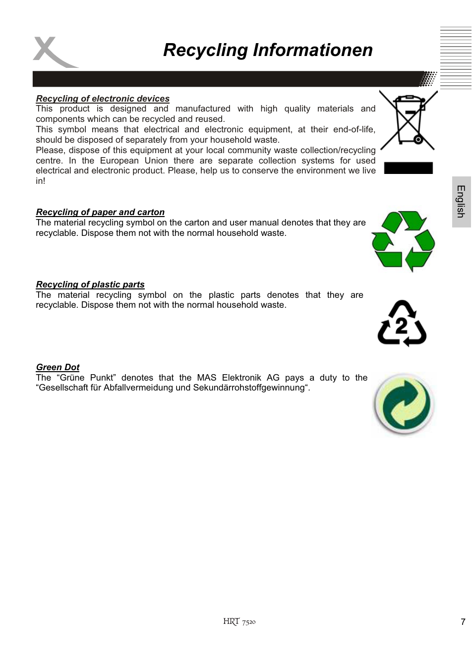 Recycling informationen | Xoro HRT 7520 User Manual | Page 47 / 152