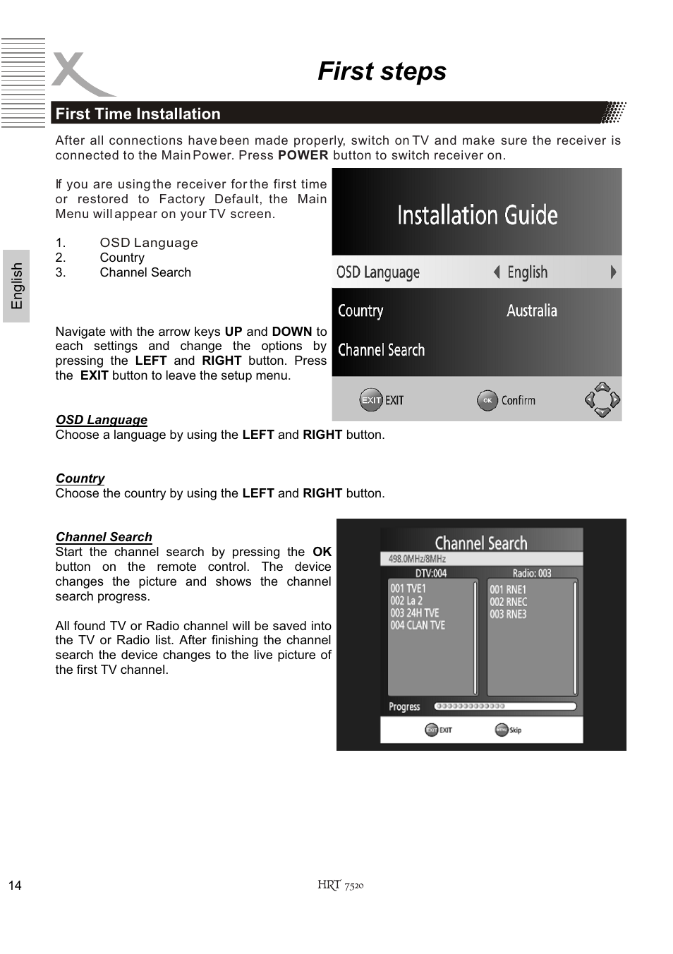 First steps | Xoro HRT 7520 User Manual | Page 54 / 152
