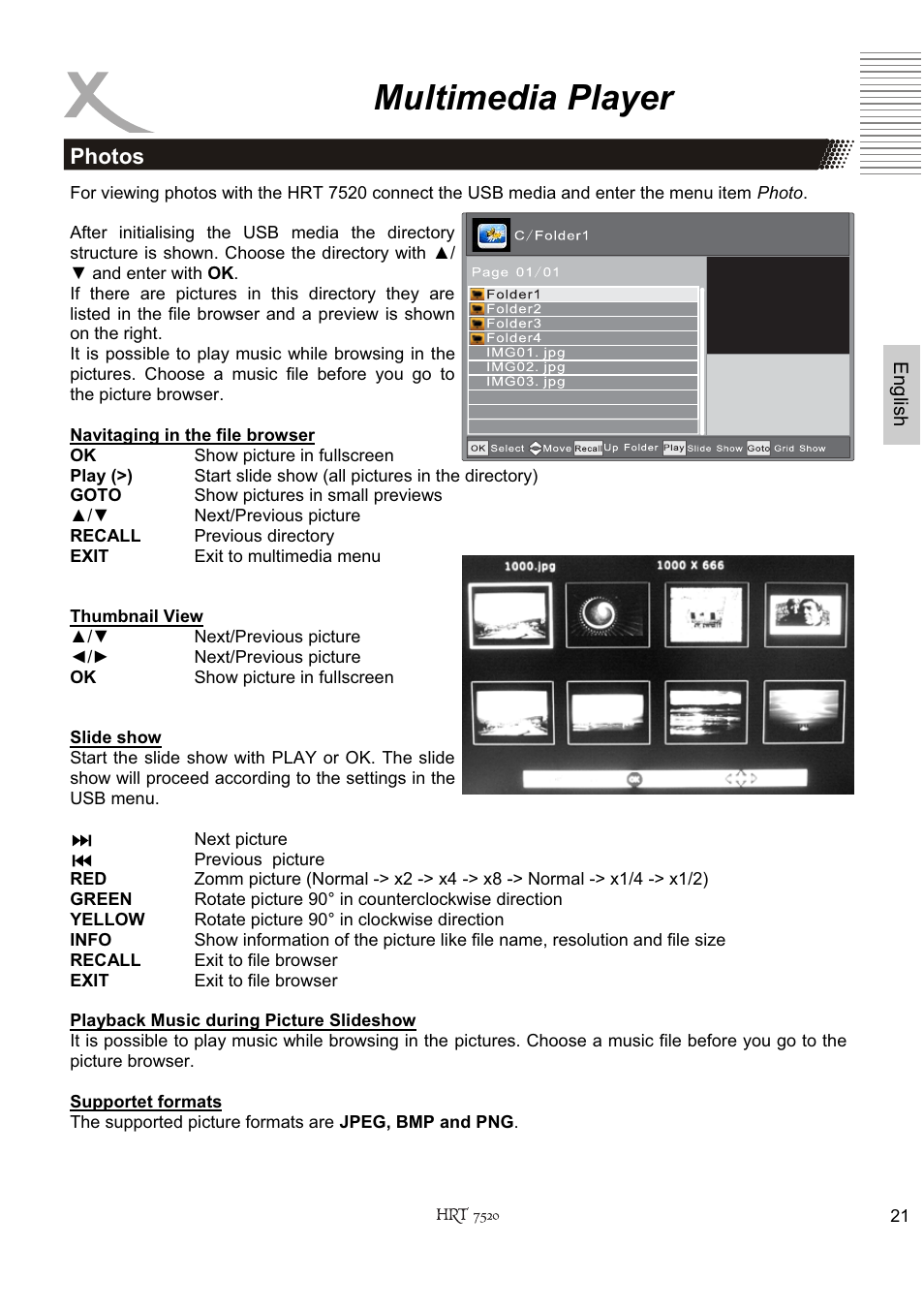 Multimedia player | Xoro HRT 7520 User Manual | Page 61 / 152