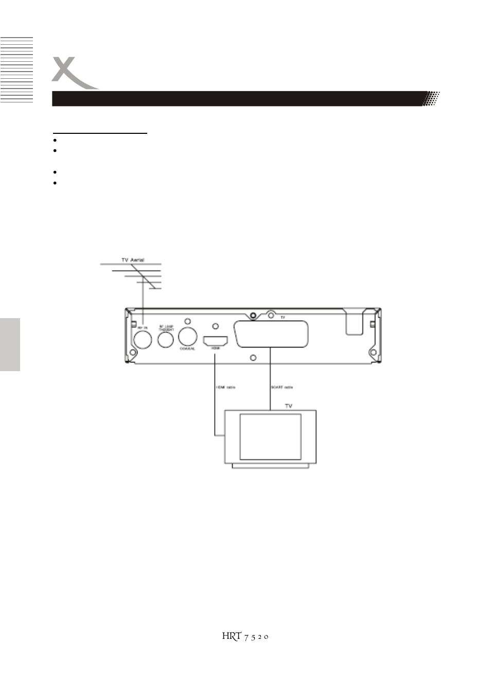 Connectique, Téléviseur / antenne | Xoro HRT 7520 User Manual | Page 86 / 152