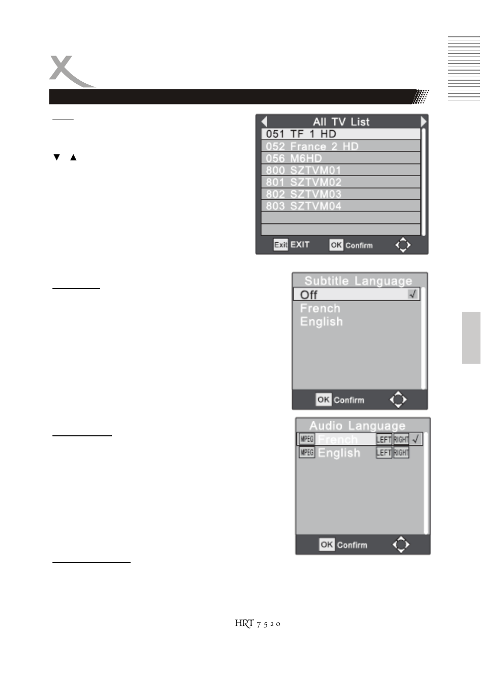 Touches et fonctions importantes | Xoro HRT 7520 User Manual | Page 89 / 152