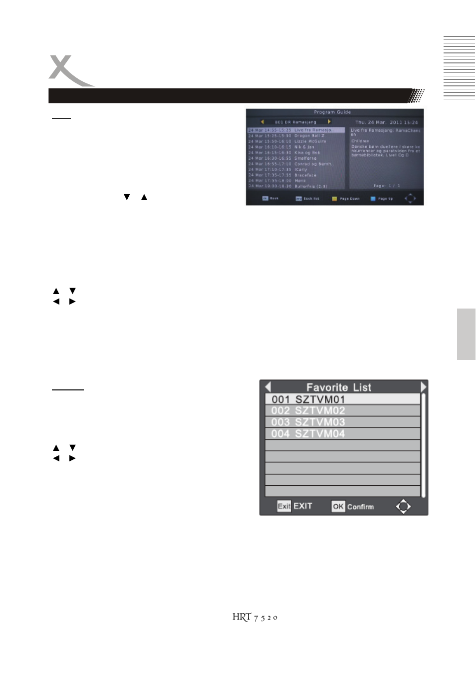 Touches et fonctions importantes | Xoro HRT 7520 User Manual | Page 91 / 152