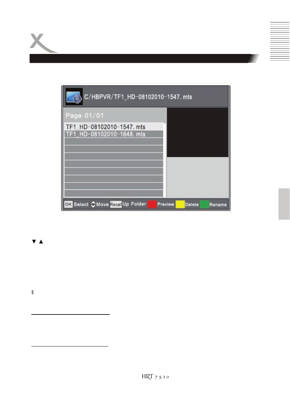 Enregistrement | Xoro HRT 7520 User Manual | Page 93 / 152