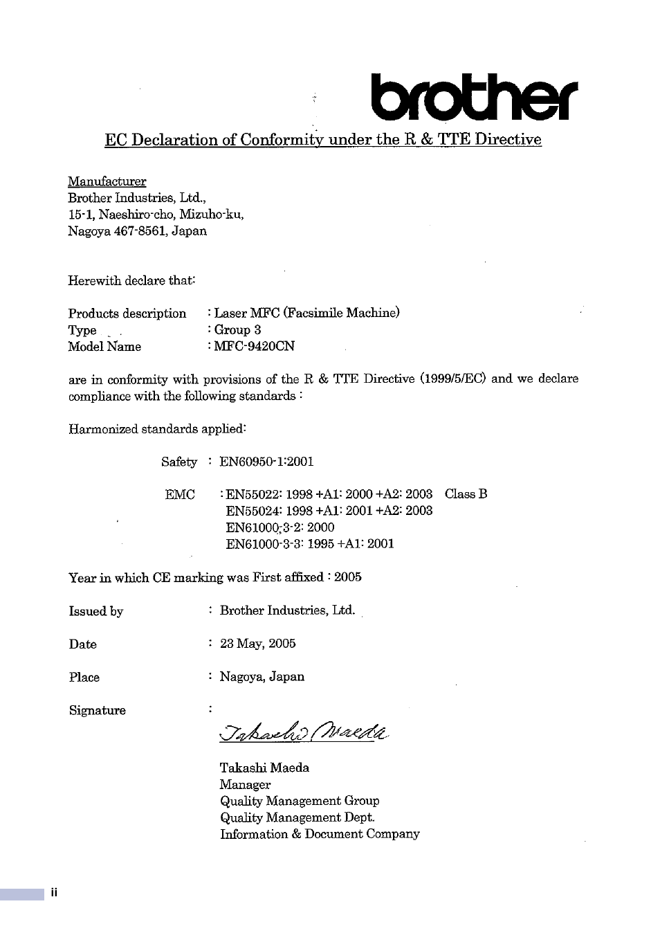 Brother MFC-9420CN User Manual | Page 4 / 184