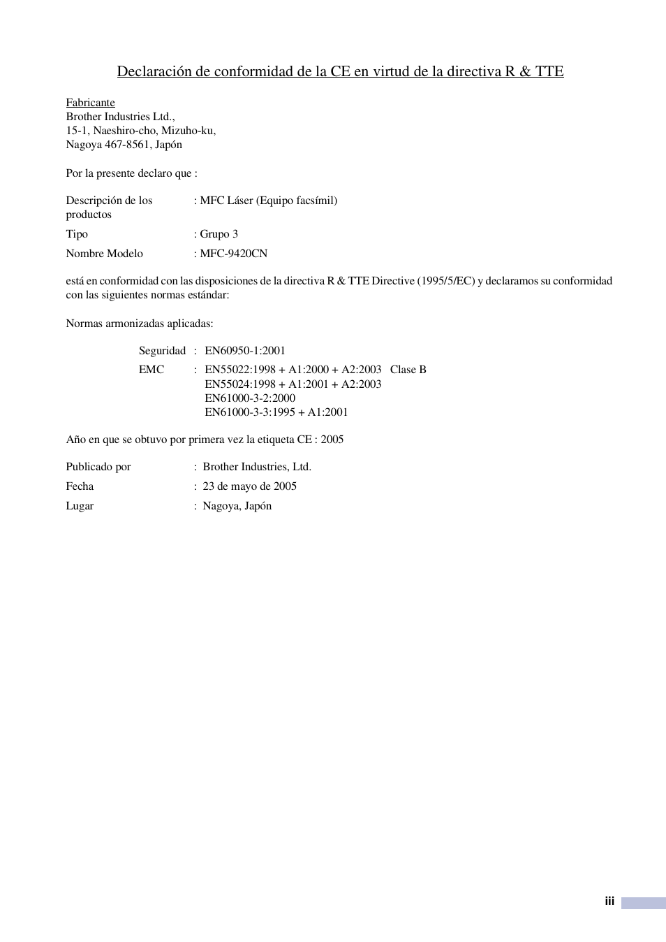 Brother MFC-9420CN User Manual | Page 5 / 184