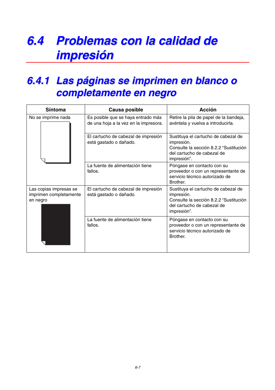 4 problemas con la calidad de impresión | Brother HL-4000CN User Manual | Page 118 / 192