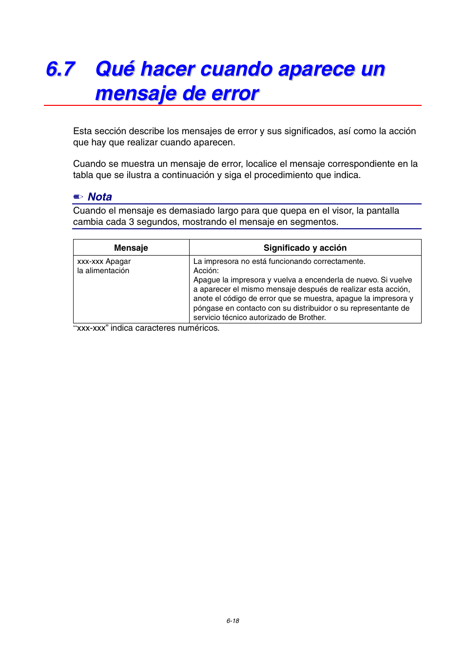 7 qué hacer cuando aparece un mensaje de error | Brother HL-4000CN User Manual | Page 129 / 192