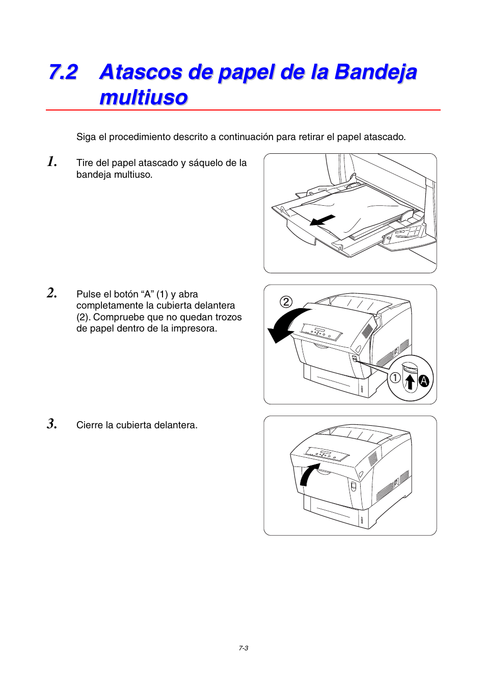 2 atascos de papel de la bandeja multiuso | Brother HL-4000CN User Manual | Page 143 / 192