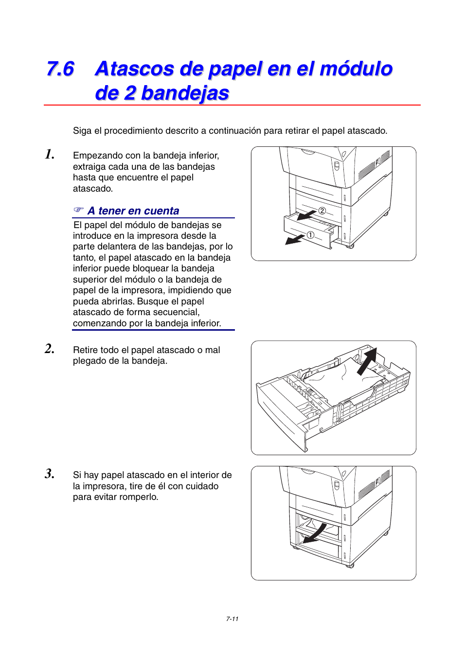 6 atascos de papel en el módulo de 2 bandejas | Brother HL-4000CN User Manual | Page 151 / 192
