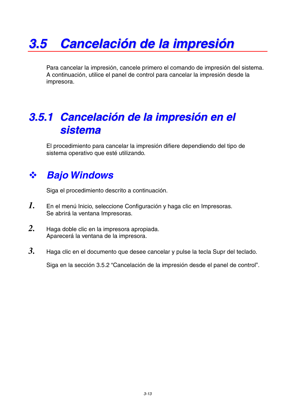 5 cancelación de la impresión, 1 cancelación de la impresión en el sistema, Bajo windows | Cancelación de la impresión en el sistema | Brother HL-4000CN User Manual | Page 57 / 192