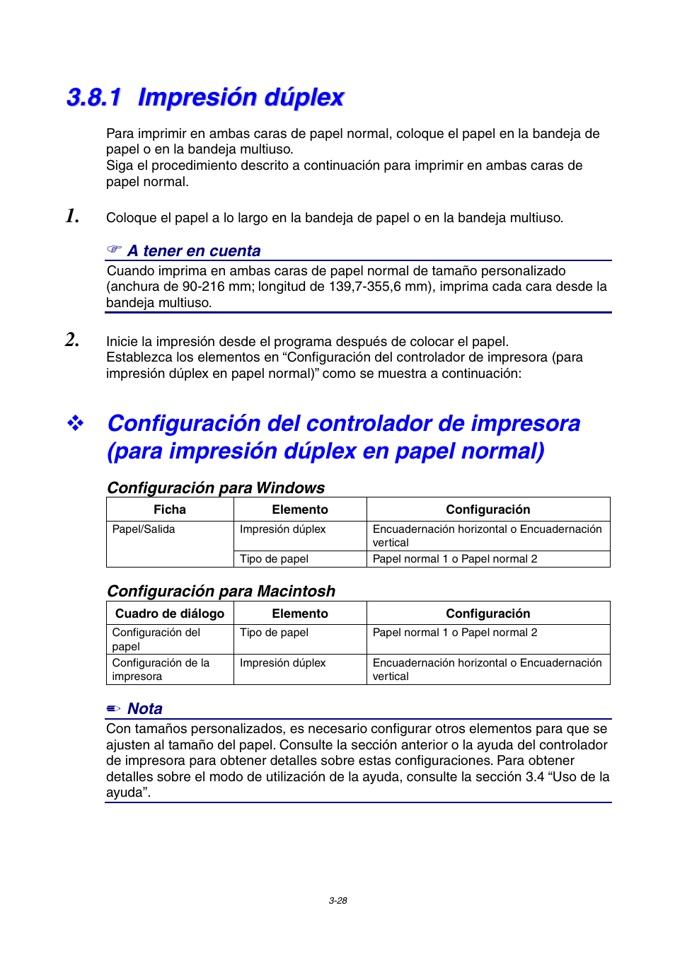 1 impresión dúplex, Impresión dúplex | Brother HL-4000CN User Manual | Page 72 / 192