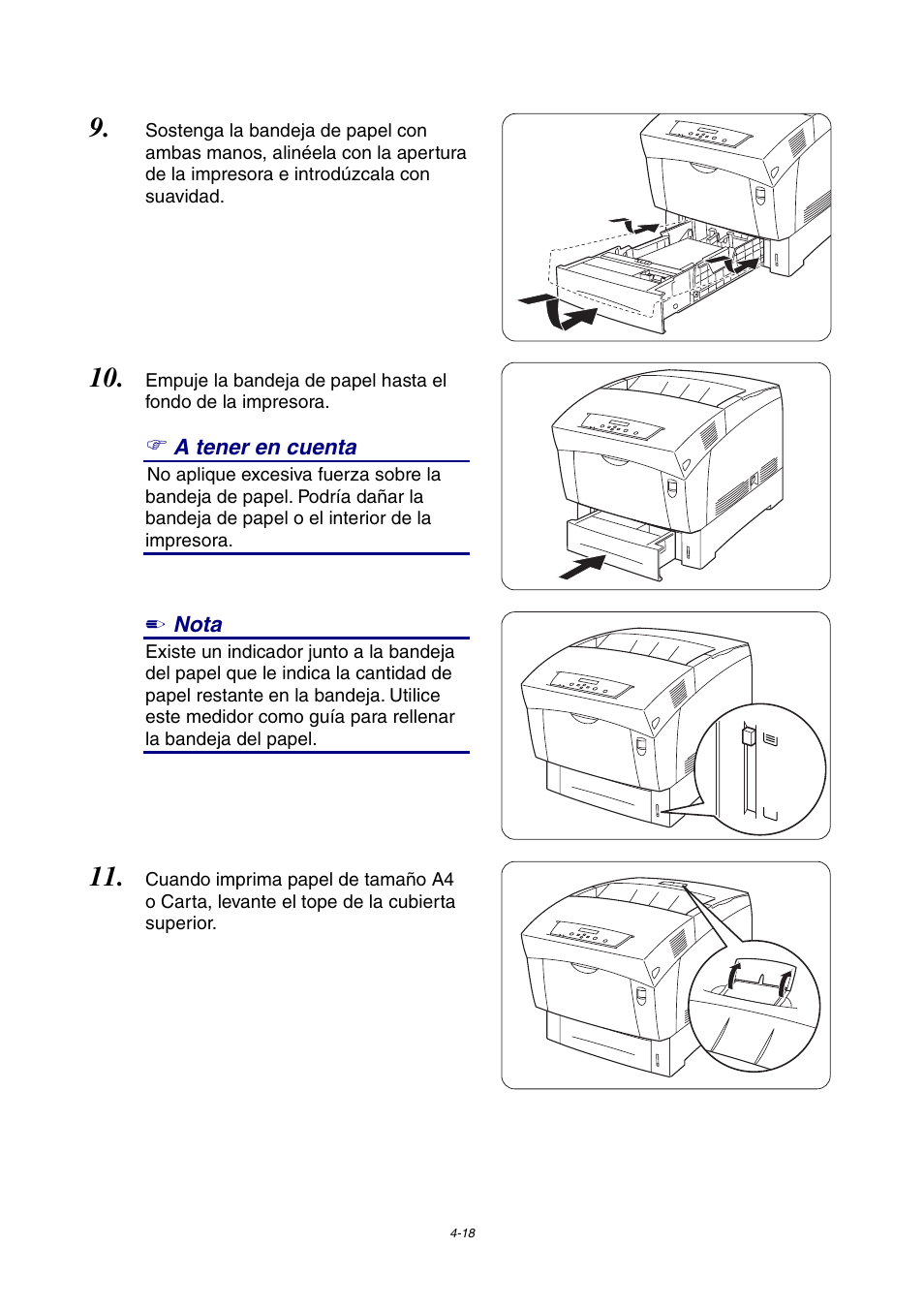 A tener en cuenta, Nota | Brother HL-4000CN User Manual | Page 91 / 192