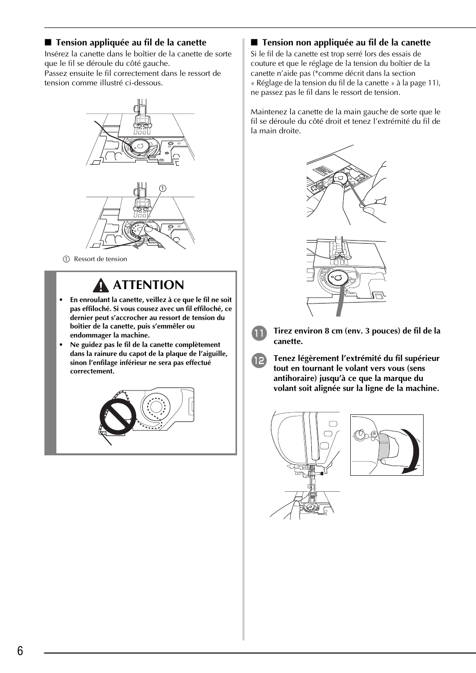 Attention | Brother Innov-is 2200 User Manual | Page 32 / 88
