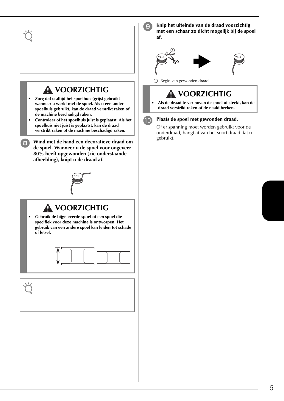 Voorzichtig, 5n ede rlan ds | Brother Innov-is 2200 User Manual | Page 43 / 88