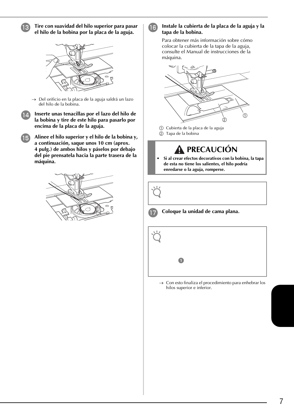 Precaución, 7español | Brother Innov-is 2200 User Manual | Page 69 / 88