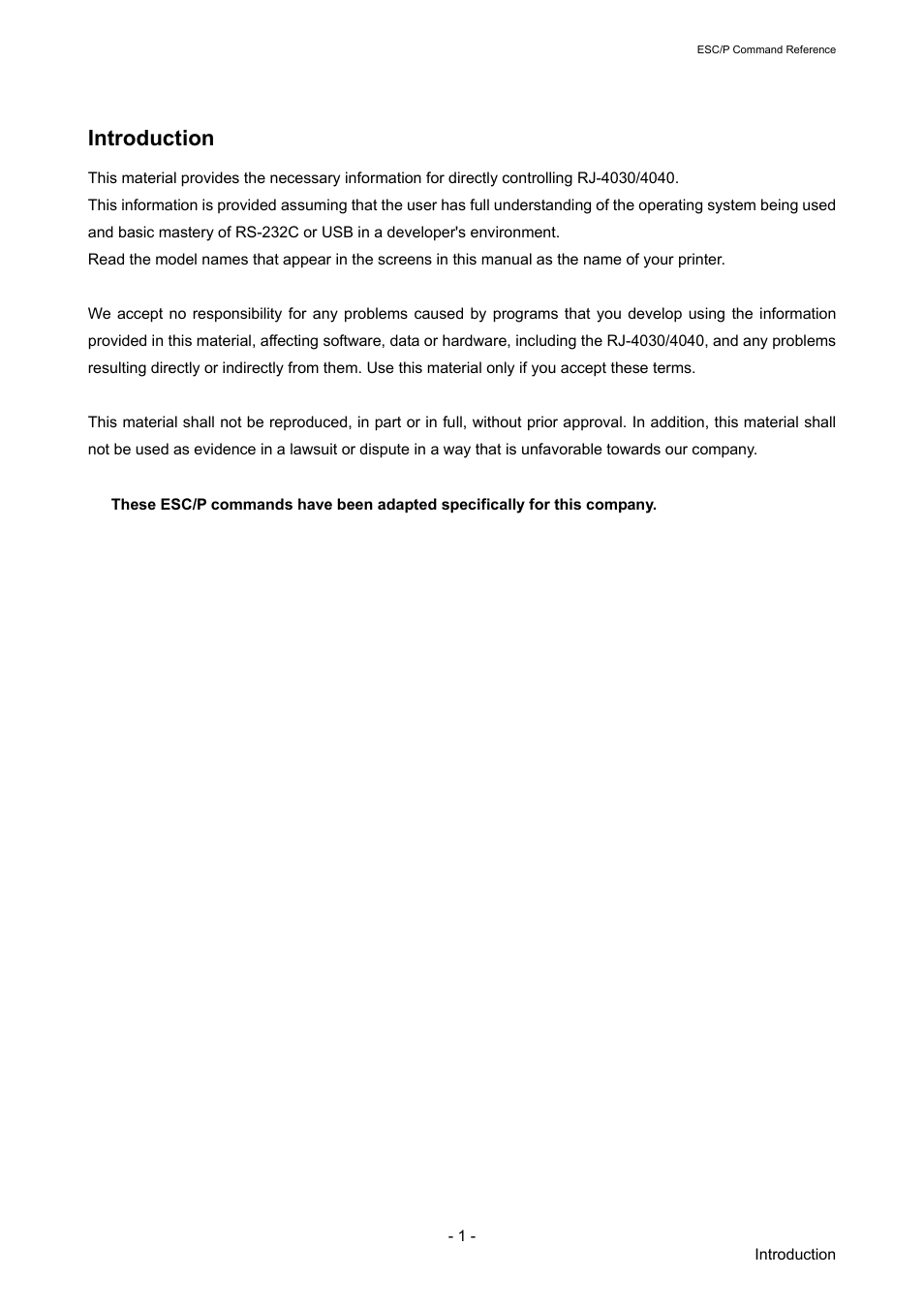 Introduction | Brother RJ-4040 User Manual | Page 7 / 116