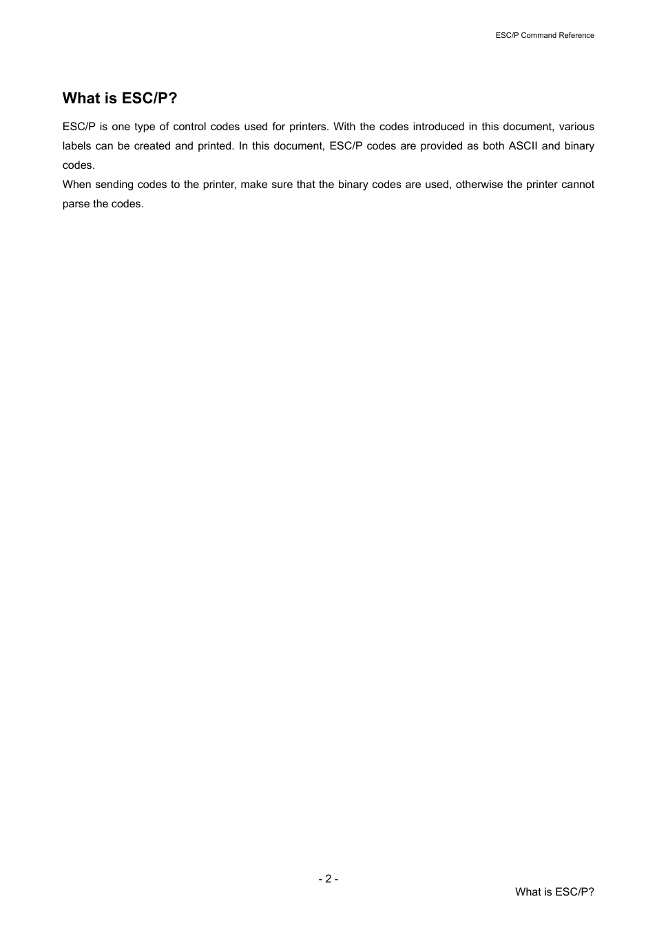 What is esc/p | Brother RJ-4040 User Manual | Page 8 / 116