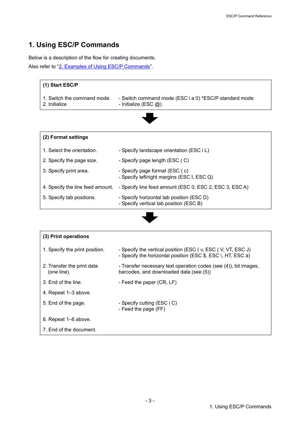 Using esc/p commands | Brother RJ-4040 User Manual | Page 9 / 116